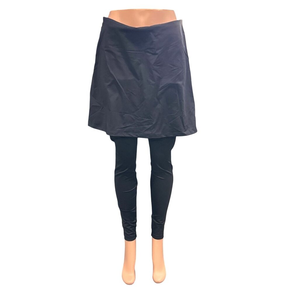 CCC Athletic Skirt Leggings Pocket on Leg Under Skirt Black Size Extra Large
